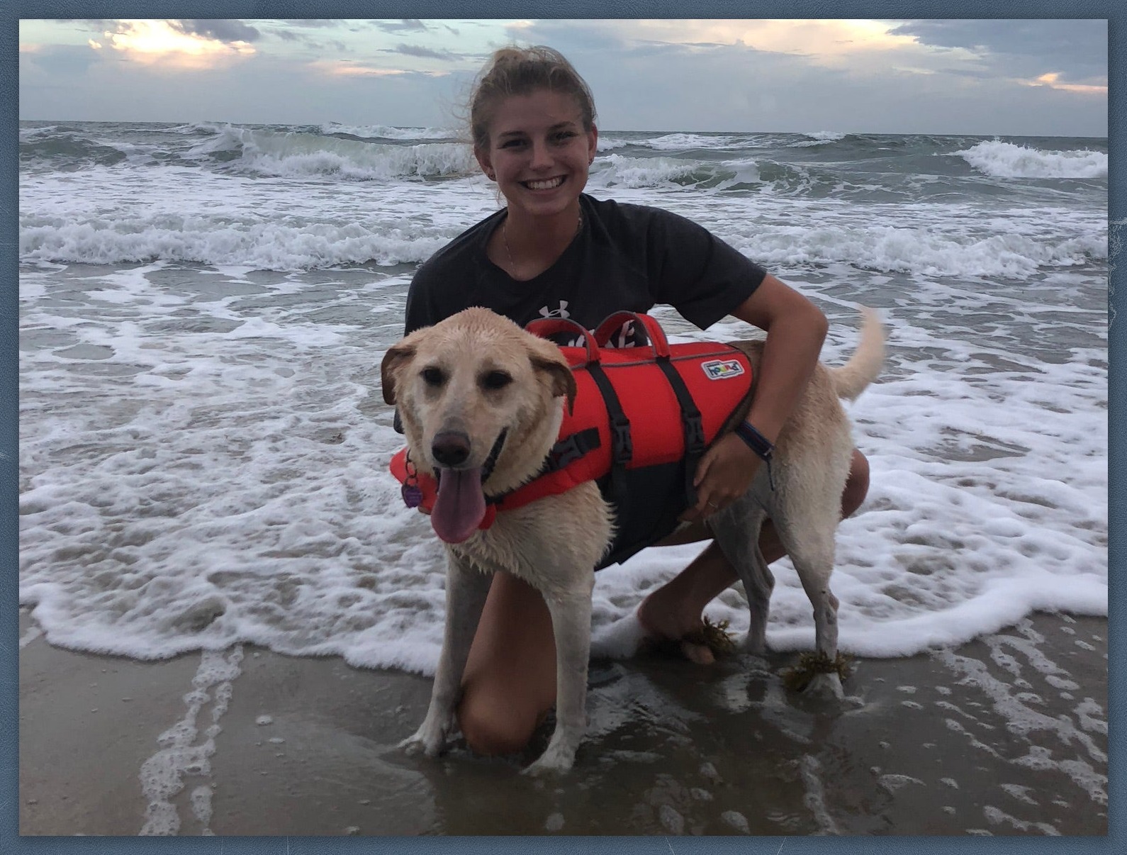 Amanda and Sunny on the beach